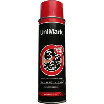 Značení hospodářského zvířete Sprej značkovací Unimark 500 ml, červený, na zvířata