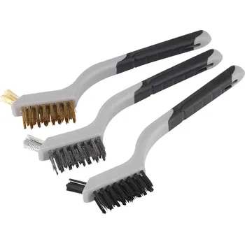 Drátěný kartáč Diverse / Import Kartáče malé, sada 3ks, 180mm (ocel,nylon,mosaz) EXTOL PREMIUM