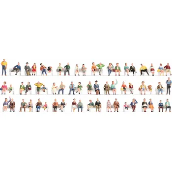 TT - Mega set figurek - sedící lidé, 60 ks / Noch 46071