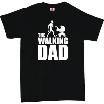 The walking dad - pánské tričko s potiskem XL černá - black Červená - 408