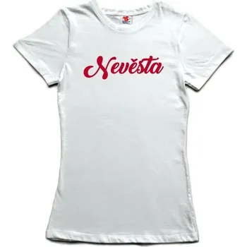Svatební dekorace Nevěsta - dámské tričko s potiskem L žlutá - yellow Červená - 408