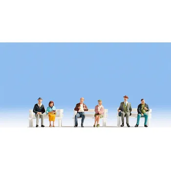 Modelová železnice H0 - sedící cestující 6 ks / NOCH 15242