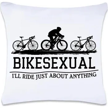 Dekorativní polštářek DOBRÝ TRIKO Polštář s potiskem Bikesexual 40 x 40 cm Oboustranný tisk: NE