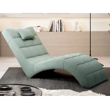 Zahradní lehátko Relaxační lehátko London, světle zelená látka