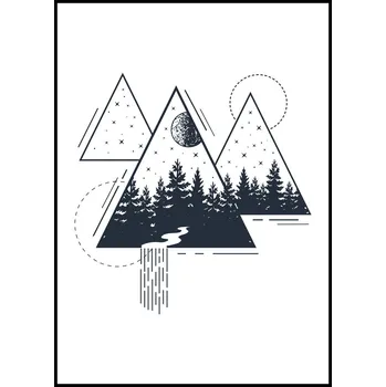 Plakát Jen tak z lásky Plakát Trojúhelníky s lesem Rozměr plakátu: A4 (21 x 29,7 cm)
