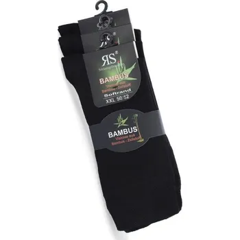 Pánské ponožky Pánské nadměrné XXXL bambusové ponožky bez gumiček RS 50-52 černá