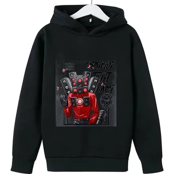 Chlapecký svetr Mikiny s motivem Skibidi Toilet Barva: Černá, Velikost: 100