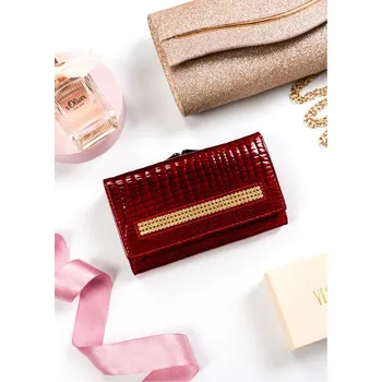 Peněženka Lorenti Vínová dámská lakovaná peněženka se zirkony S314 55020-CRY-RS Velikost: ONE SIZE