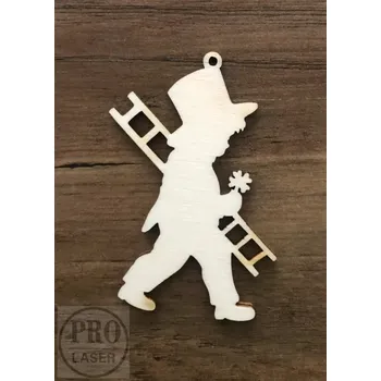 Vánoční ozdoba Dřevěná vánoční ozdoba kominík pro štěstí