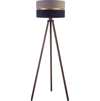 Lampička Duolla - Stojací lampa DUO 1xE27/60W/230V pr. 44 cm šedá/modrá/hnědá