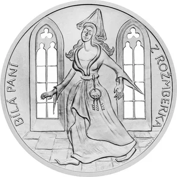 Stříbrná medaile Pověsti českých hradů - Bílá paní na Rožmberku proof