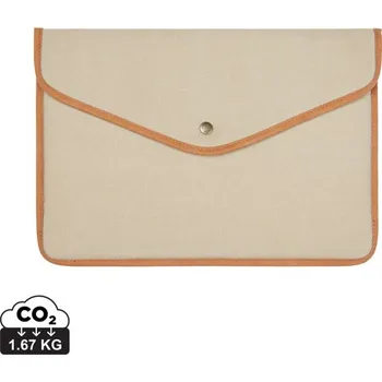 batoh na notebook VINGA Pochette ordinateur 14" en toile recyclée GRS Bosler - Béžová, Firemní dárkové předměty s vlastním potiskem