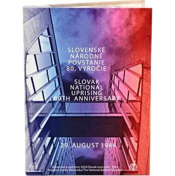 Sada slov. euromincí 2024 80.výročí SNP - plexi obal proof