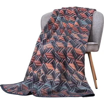 deka SCANquilt pléd VELURO zik-zak rezavošedá střední 150 x 200 cm