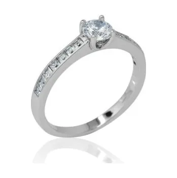 Prsten Ráj snubních prstenů | Luxusní zlatý zásnubní prsten se zirkony - 4285