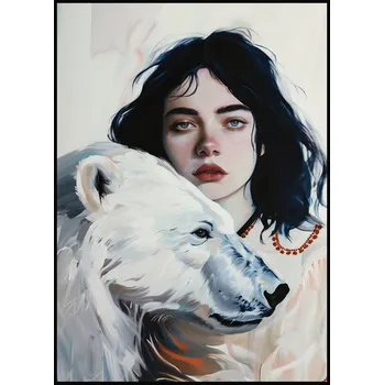 Plakát Jen tak z lásky Plakát Dívka s ledním medvědem Rozměr plakátu: A4 (21 x 29,7 cm)