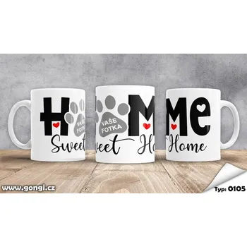 Hrnek 330 ml - 0105 - Home sweet home s tlapkou