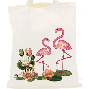 Nákupní taška Plátěná nákupní taška, Plameňáci, vodní ptáci DOPRODEJ