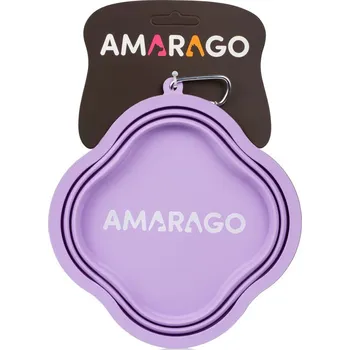 Miska pro psa Amarago silikonová skládací miska 1000ml fialová