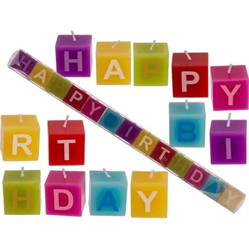 Dortová svíčka Sada svíček - HAPPY BIRTHDAY