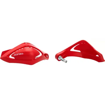 Chránič ruky pro motocykl Kryty páček / chrániče páček ACERBIS ZOOM HANDGUARDS pro vnitřní průměr řidítek 13,6 mm až 19 mm, barva červená, pár (uzavřené chrániče rukou s rychlým upevněním na řídítka)