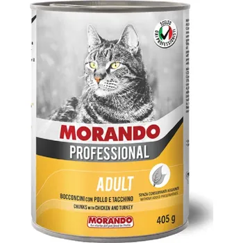 Krmivo pro kočku Morando Professional Adult Cat konzerva kuřecí/krůtí 405 g