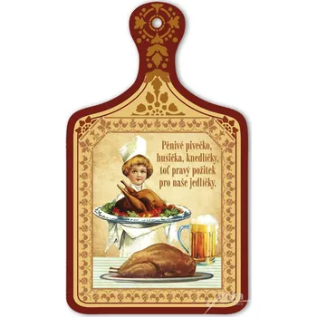 Kuchyňské prkénko Pěnivé pivečko, dřevěné dekorační prkénko