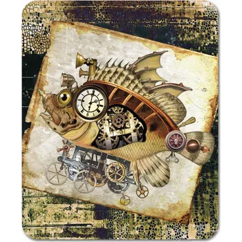 Podložka pod myš Podložka pod myš - Mechanická ryba, Steampunk