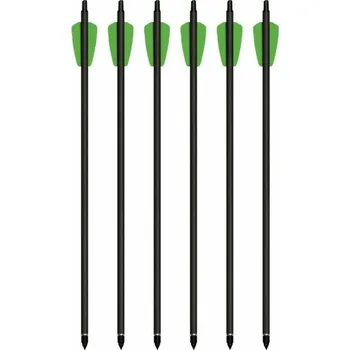 EK ARCHERY Šípy Carbon 15" (260gr) - zelené (6 ks)