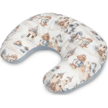 Kojící polštář SENSILLO ROGAL DO KARMIENIA MUŚLIN SMOKI JEANS