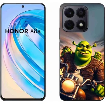 Pouzdro na mobilní telefon Gelový kryt mmCase na Honor X8a - shrek na motorce