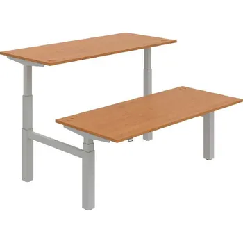 Kancelářský vozík HOBIS párový výškově stavitelný stůl MOTION DUAL MSD 3 1800, stand.ovládání, olše + doprava zdarma