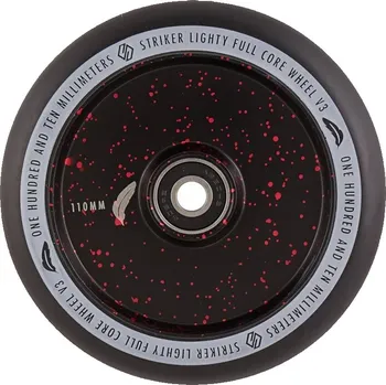 Kolečko ke koloběžce Kolečko STRIKER Lighty Full Core V3 110mm | 88A | ABEC-9 | BLACK-RED SPLASH