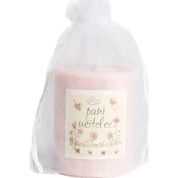 Svíčka Přírodní vonná svíčka palmová - AROMKA - Dárkové balení pro paní učitelku - v organzovém sáčku - Exotická rozkoš