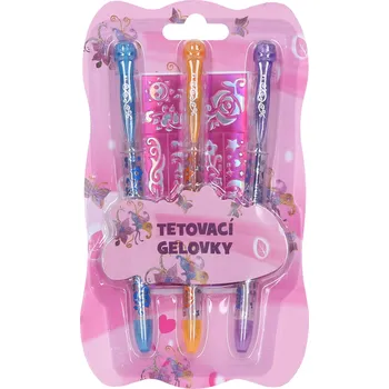 Gelové pero tetovací sada 3 ks