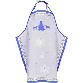 Chňapka FORBYT Zástěra kuchyňská Stromeček 80 x 63 cm, modrá