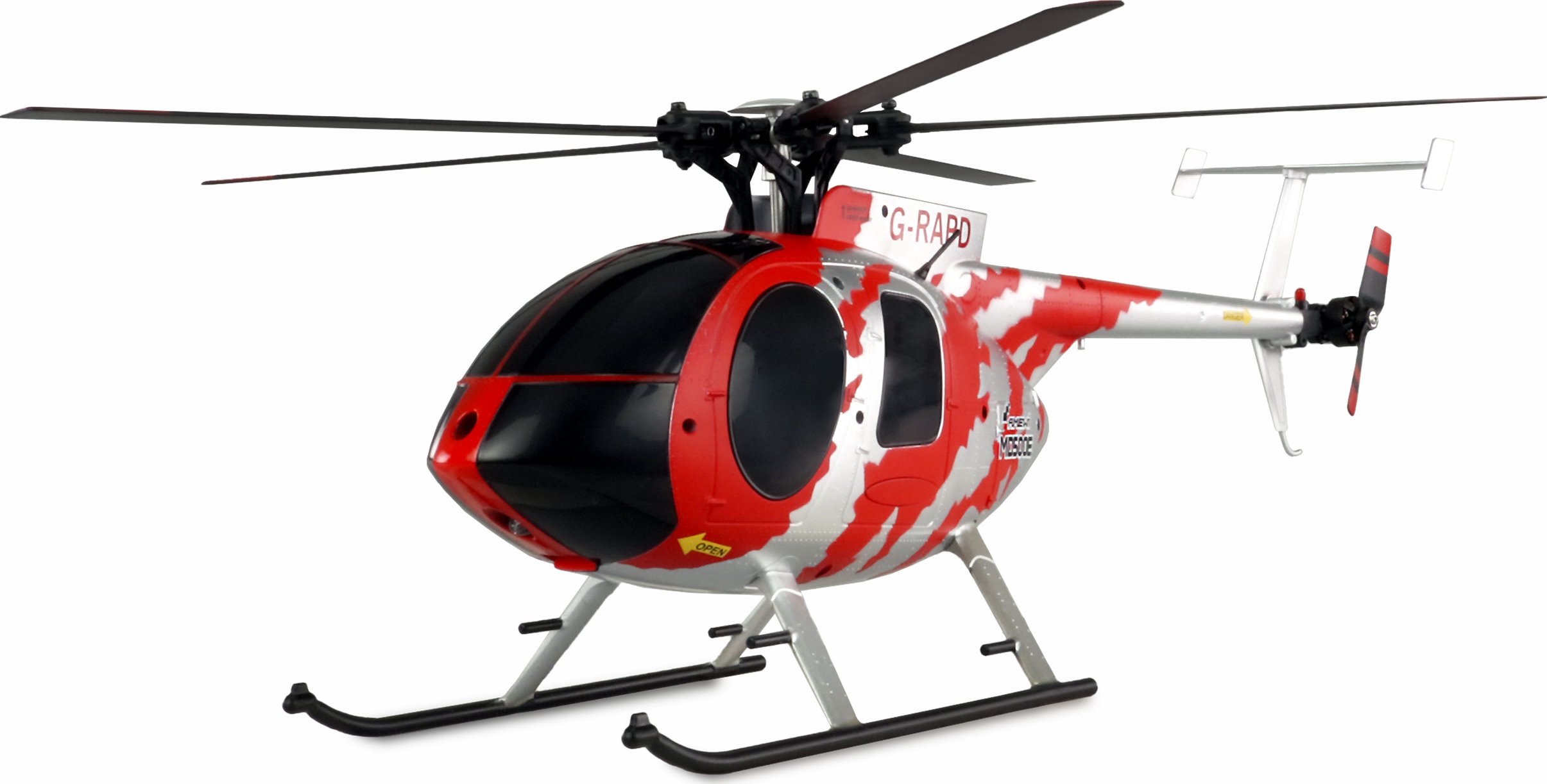 Amewi Trade GmbH RC vrtulník AFX MD500E PRO 4CH 325mm 6G RTF červeno/stříbrný