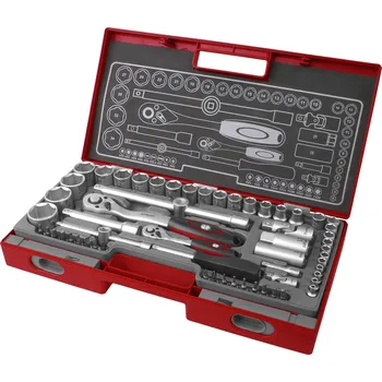 Gola sada Diverse / Import Gola sada sada 60ks, 1/4", 1/2" + šroubovák s nádstavci FORTUM