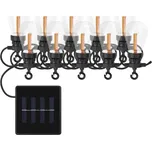 LED venkovní řetěz se solárním panelem – 10x párty žárovky, 5m vintage - EMOS - DCPV02 - DCPV02