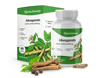 Přírodní produkt Herbs Energy Ashwagandha 800 mg 90 cps.