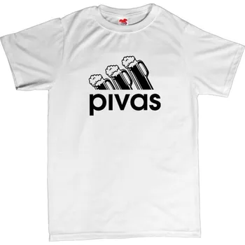 Žertovný předmět Pivas - pánské tričko s potiskem 3XL modrá - navy Bílá - 401