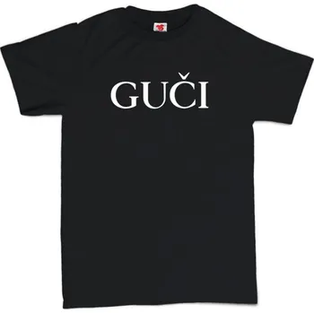 Žertovný předmět Guči - pánské tričko s potiskem XXL bílá - white Červená - 408