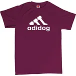 Adidog - pánské tričko s potiskem L fialová - purple
