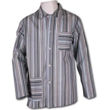 Pánské pyžamo LUIZ Pánský pyžamový kabátek na knoflíky -Plátno- Igor 60 Velikost: 52