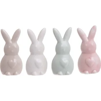 Velikonoční dekorace BRIMOON Sada keramický zajíček mix barev vel. 5,5 cm
