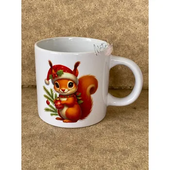 Keramický hrnek vánoční veverka