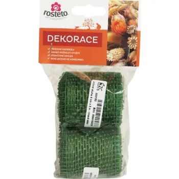 Stuha Maják Stuha tmavá zelená jutová 2ks 4cm/3m