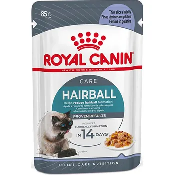 Krmivo pro kočku 12ks-12x85g Royal Canin FCN Hairball Care v želé vlhké krmivo pro kočky