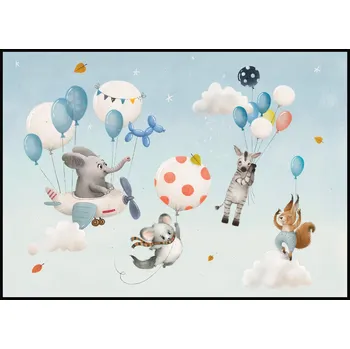 Plakát Jen tak z lásky Plakát Zvířátka na obláčku Rozměr plakátu: A4 (21 x 29,7 cm)