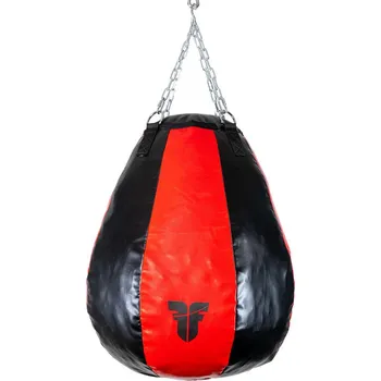 Boxovací pytel Fighter Profesionální boxerský pytel HRUŠKA - černá/červená 75 cm